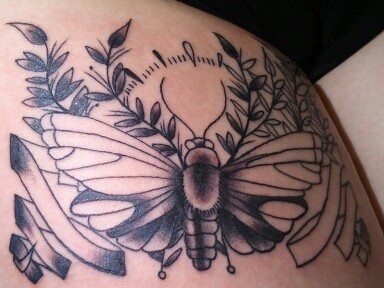 Traditional Moth Tattoo: Session I