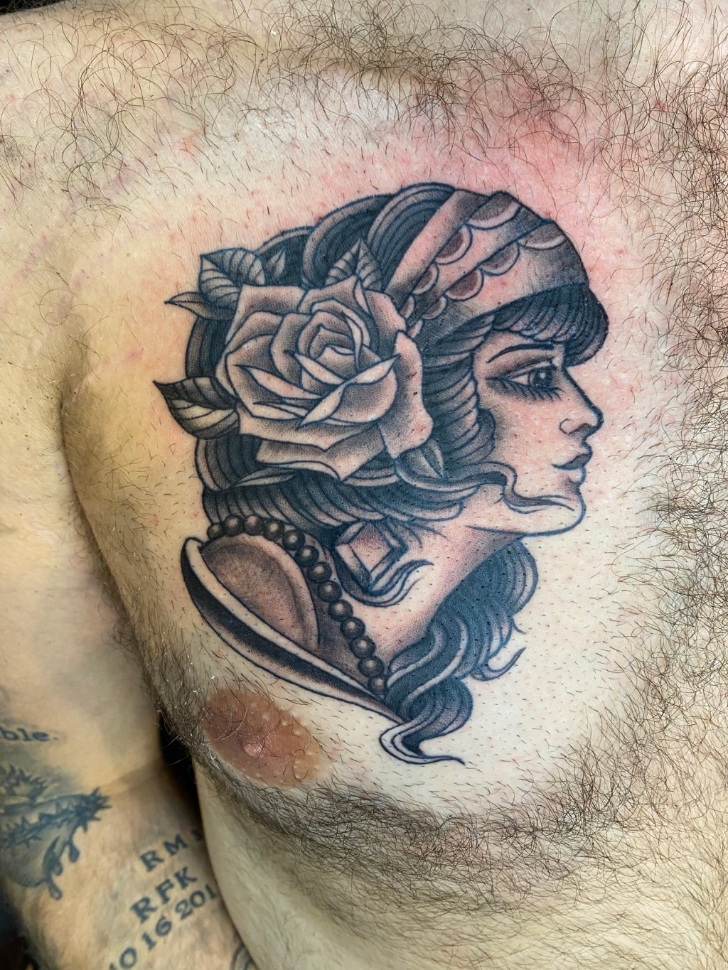 TATTOO: TRADITIONAL LADY FACE&nbsp;TATTOO